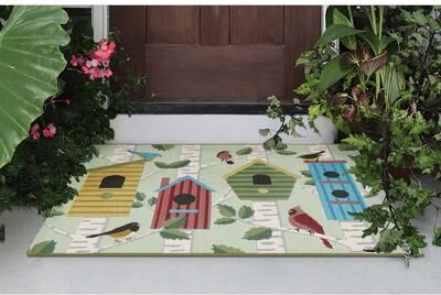 Lush Decor Esencia Bird Condos Indoor/Outdoor Mat