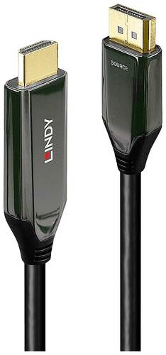 LINDY DisplayPort / HDMI Adapterkabel DisplayPort Stecker, HDMI-A Stecker 2.00 m Schwarz 40931 DisplayPort-Kabel
