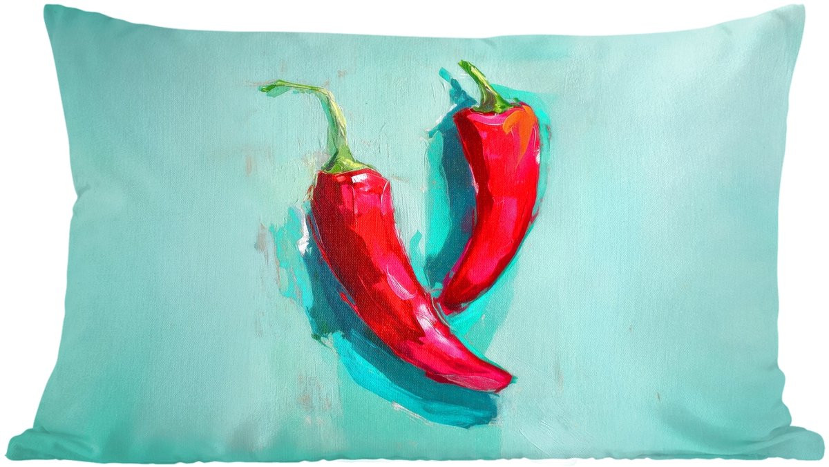 PillowMonkey Sierenkussen Chilipepers Rood B/D/H: 50 x 30 cm