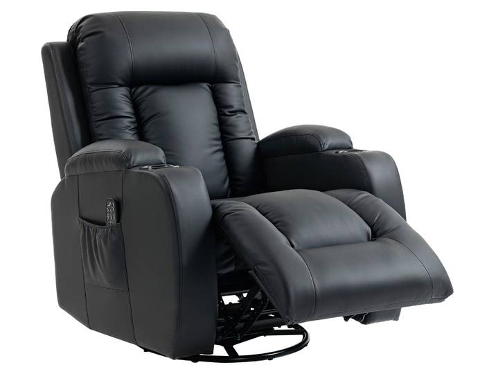 HOMCOM Relaxsessel verstellbar Massagesessel mit Liegefunktion Heizung