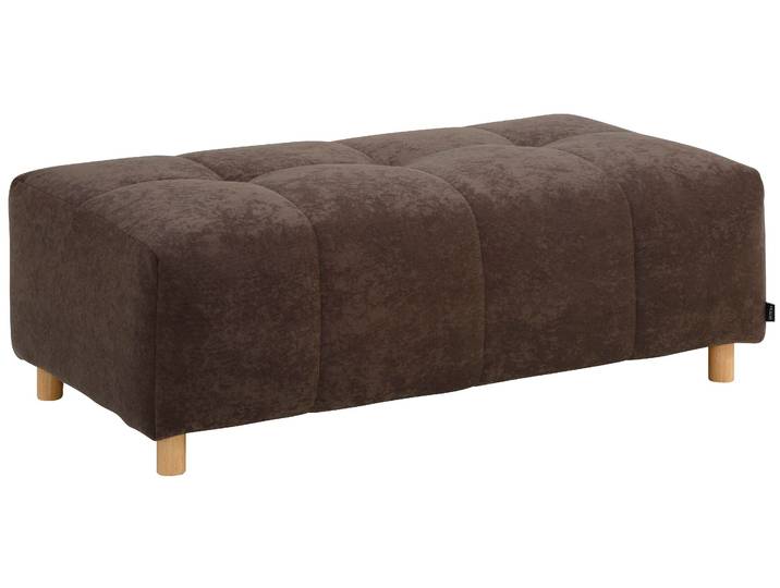 Polsterhocker HOME AFFAIRE Scania , grau, B:127cm H:45cm T:68cm, Microfaser (100% Polyester);Struktur fein (100% Polyester);Samtoptik (100% Polyester), Hocker, Polsterhocker, passend zum Ecksofa Scania