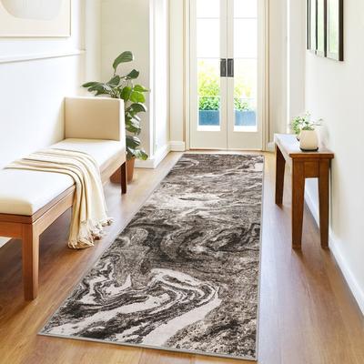 Garvee Modern Abstract Fluid Washable Area Rug