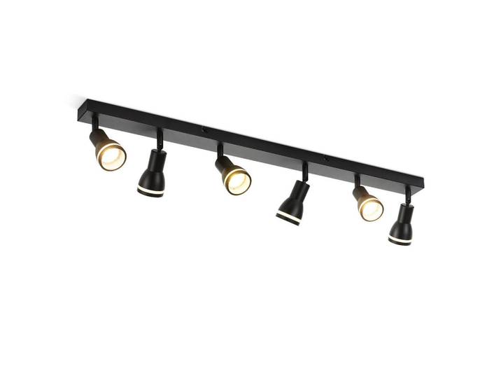 ZMH Deckenleuchte Ekstase 83/5/15.7cm, Schwarz, Metall, Gu10, 5x15.7x83 cm, Lampen & Leuchten, Innenbeleuchtung, Spots & Strahler, Deckenspots