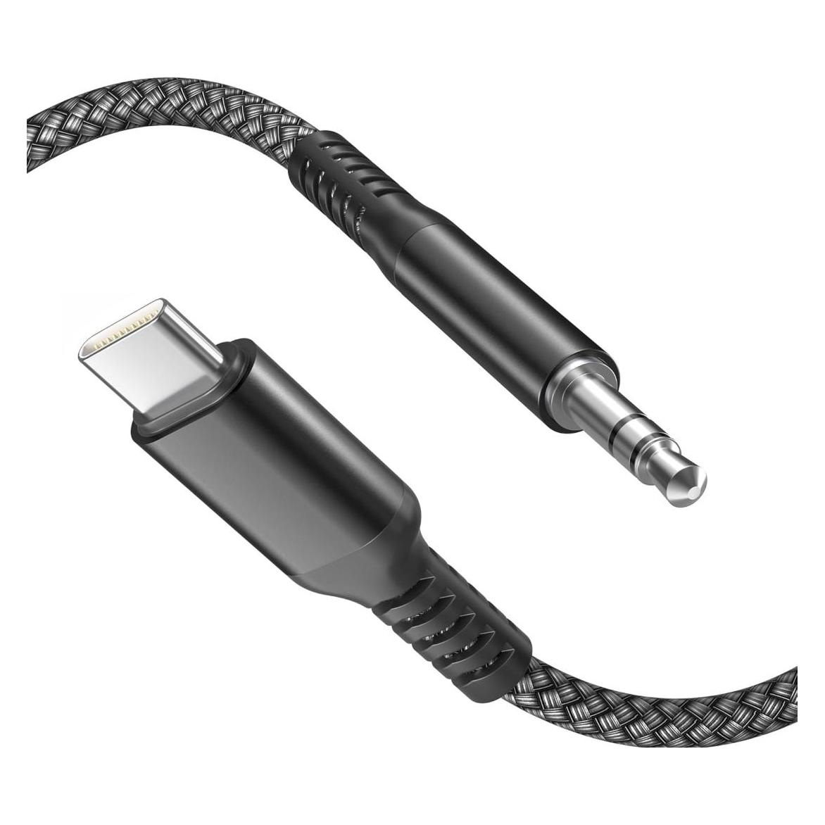 PowerGuard C-to-Aux-Plug USB Type C zu 3.5mm Klinke AUX Audio Kabel (Digital -> Analog) (00034832)