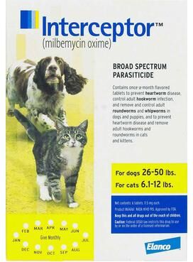 Interceptor For Medium Dogs 26-50 Lbs (Yellow) 3 Chews