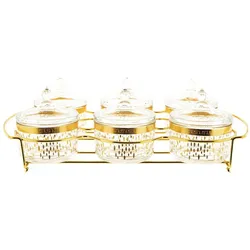 13 Teiliger Snack-Set Servierschalen für Snacks mit goldenen und silbernen Details