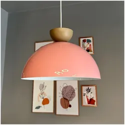 Bamyum, Pendelleuchte, Lipeo-BeigeHut Pendelleuchte Rose (E27)