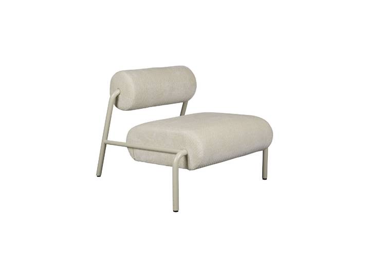 Fauteuil lounge blanc cassé Lekima