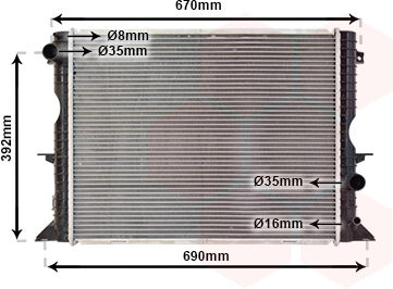 Van Wezel Kühler, Motorkühlung 02002184 Für Rov/tri/jag/aus/mg