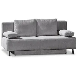 Schlafsofa Spicy Cord Grau Hellgrau