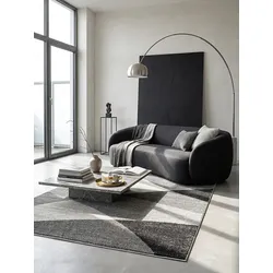 Niederflor-Läufer Pflegeleicht Grau 80x140 cm - THUR   Kadima Design