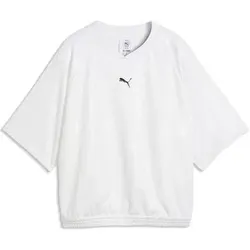 Puma Damen Freizeit / Mode Sommer GJ T-Shirts / Tanks T-Shirts/Tanks ku.Arm Da PUMA SPORT ANIMAL Relaxed AOP Jersey, Größe XS in Weiß Weiß