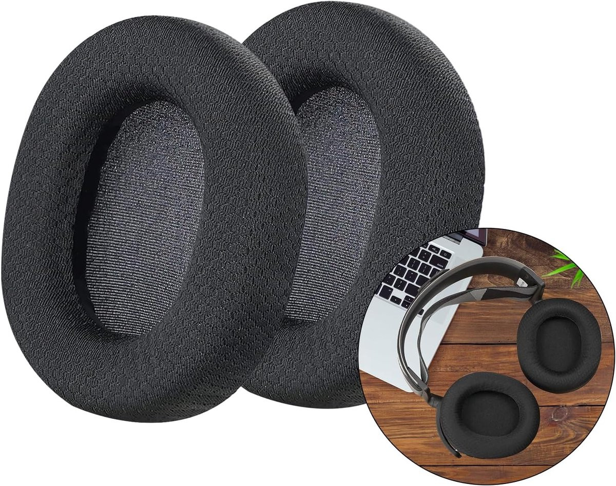 SteelSeries Arctis Oorkussens - Vervangende Gaming-headset Kussens met Ademend Mesh en Schuim - Zwart