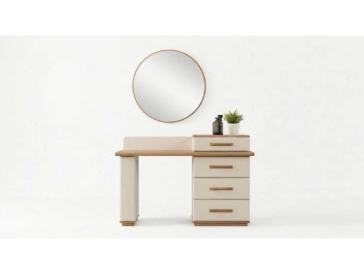 Xlmoebel Schminktisch Schminktisch Set Beige Modern Luxus Spiegel Frisiertisch Kosmetik