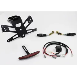 PROTECH Komplett-Set Plug and Play Kennzeichenhalter mit 2 LED-Blinkern X-SHAPE