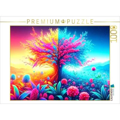 CALVENDO Puzzle Zyklus des Erwachens: Ein Motiv aus dem Kalender Neonlicht Familienplaner | 1000 Teile Lege-Größe 64x48cm Foto-Puzzle für glückliche S