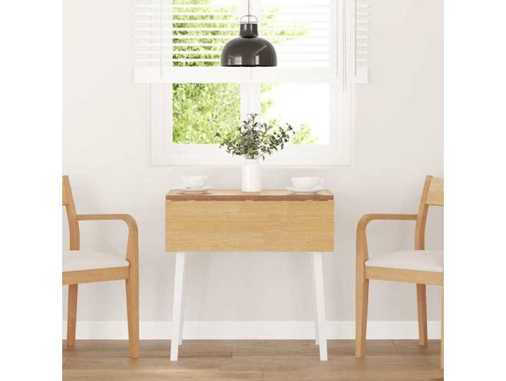 SALE Boutique Table de salon(1 pcs) SOLDES CHIC Blanc Table à manger - Construction Solide - blanc bois massif et caoutchouc _15924
