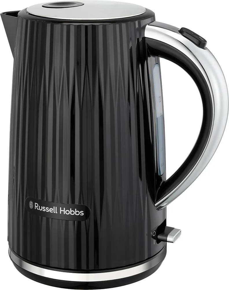 Russell Hobbs Eden waterkoker, 1,7 l, zwart, roestvrij staal met kalkfilter