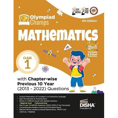 Olympiad Champs Mathematics Class 1 with Chapter-wise Previous 10 Year (2013 - 2022) Questions 4th Edition | Complete Prep Guide with Theory, PYQs,