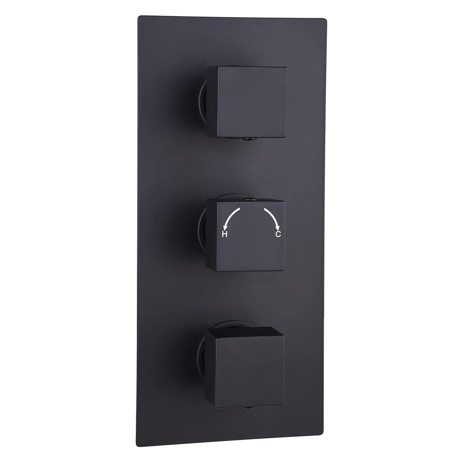 Keenware Verborgen Zweiauslass Thermostat-Duscharmatur mit Handbrause (KBV-132)