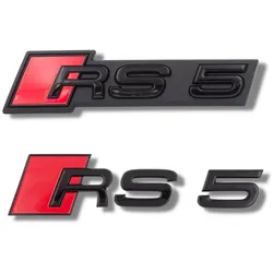 Original Audi RS5 Schriftzugpaket schwarz vorne + hinten
