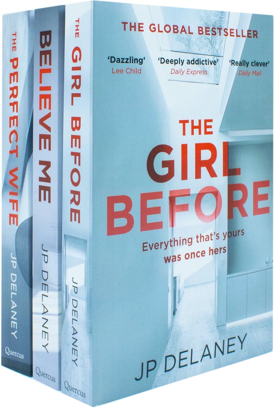 Quercus JP Delaney 3 Books Collection Set - The Girl Before, Believe Me & The Perfect Wife - Adult Fiction Paperback Thriller Bundle