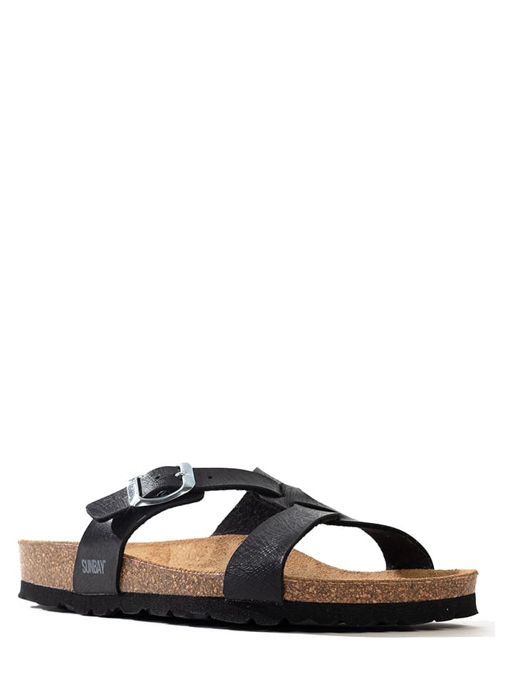 Sunbay Pantoletten "Cancun" in Schwarz - 38