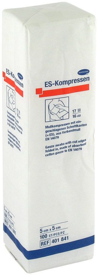 Es-kompressen unsteril 5x5 cm 16fach