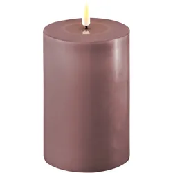 Stumpenkerze LED helles lila 10 x 15cm