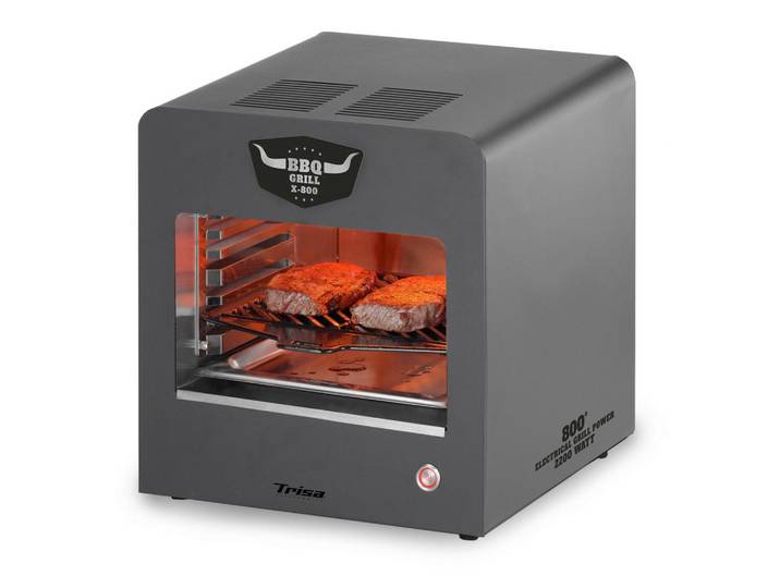 Trisa Electronics Elektrogrill, Schwarz, Kunststoff, 36x39.5x39 cm, Grillen, Grills