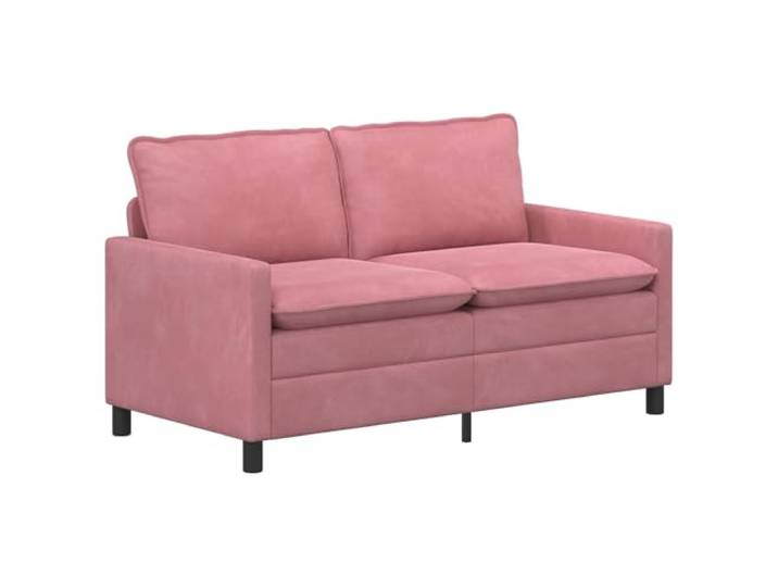 IBUQDDV Sofa Rosa 156 x 81 x 87,5 cm Samt Metallrahmen,Samt-Oberfläche,geschwungene Armlehnen,gepolsterte Rückenlehne,leicht abwischbar
