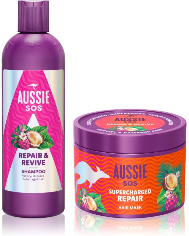 Aussie SOS Repair, Revive & Repeat coffret cadeau pour cheveux et cuir chevelu fatigués
