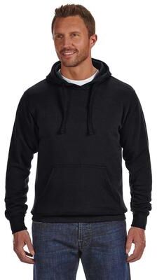 J America JA8620 Cloud Pullover Fleece Hood T-Shirt in Black size 2XL   Ringspun Cotton 8620