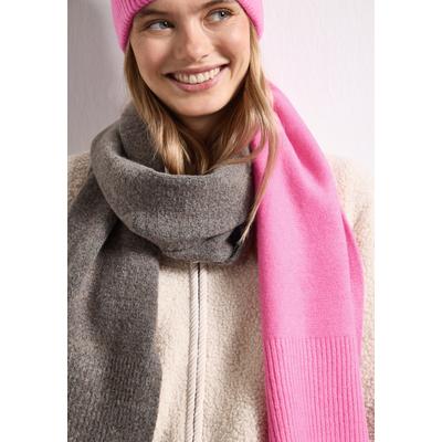 Schal STREET ONE, Damen, Gr. onesize, grau (warm blush), Stoff, 75% Polyester, 22% Polyacryl, 3% Elasthan, Modetücher Schal, Feinstrick