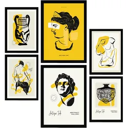 POSTER Set Mit 6 In Schwarzer Tinte Sexualität Von Der Griechischen Mythologie Inspirierte A3 & A4 Rahmenlos