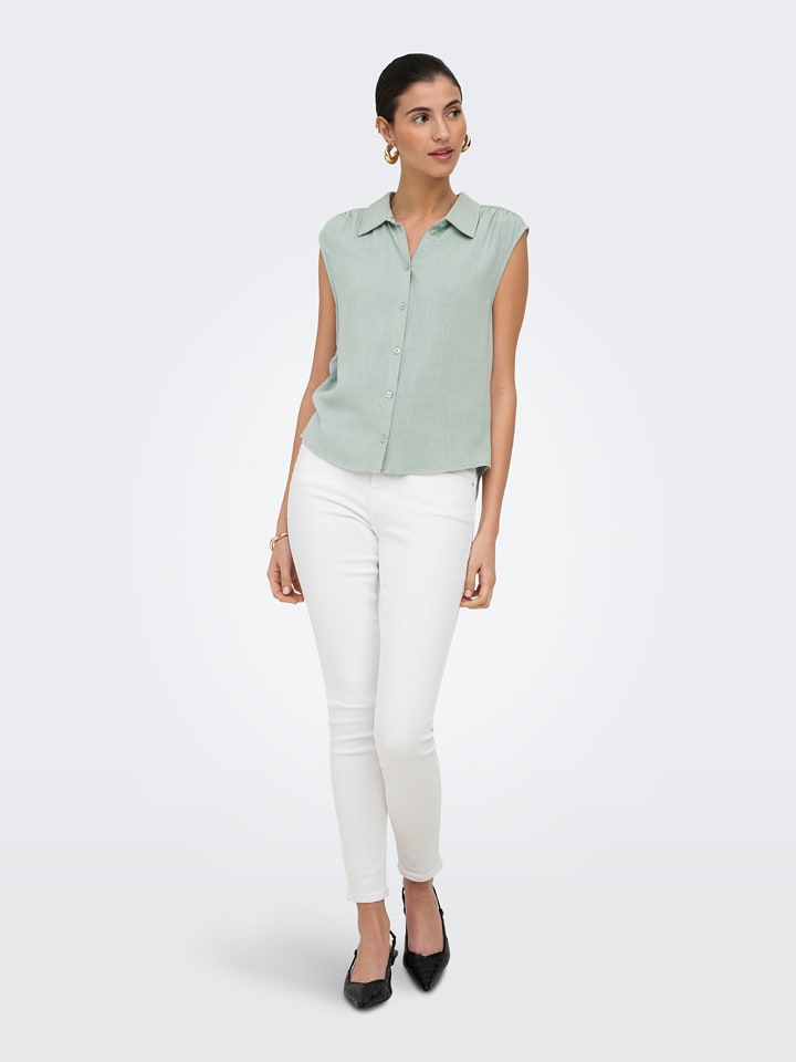 ONLY Bluse in Türkis - M