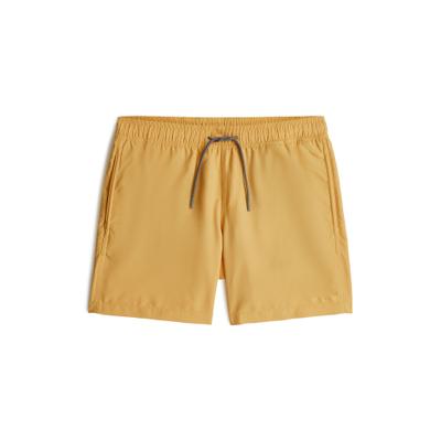 Badeshorts G-STAR "Dirik Solid Badeshorts", Herren, Gr. S, Normalgrößen, gelb (saffron), Obermaterial: 100% Polyester, Badehosen Badeshorts