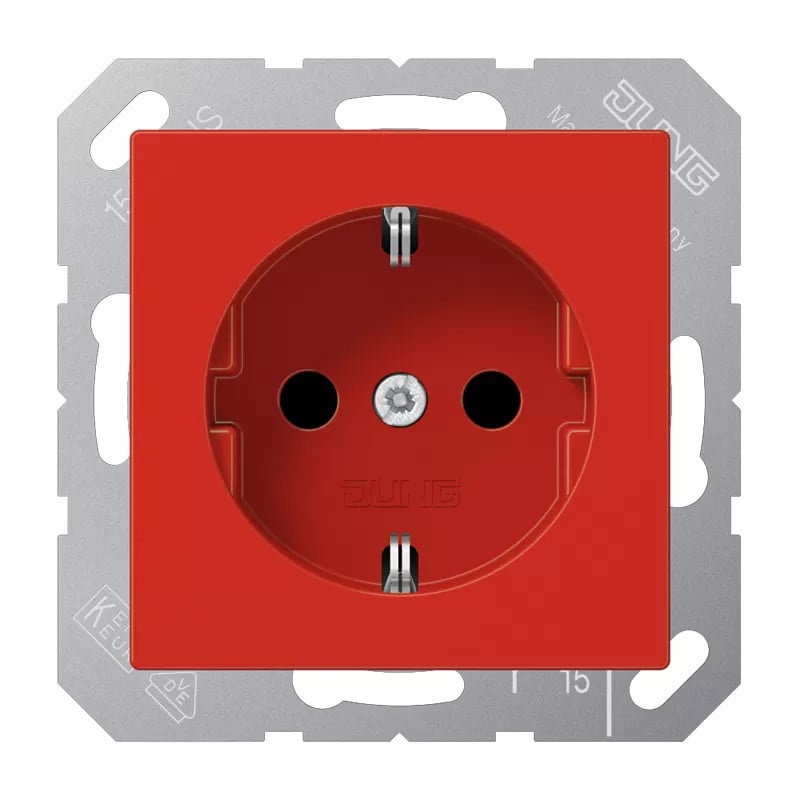 Jung SCHUKO-stopcontact 16A 250V met kinderbeveiliging type A 1520 BF KI RT (A1520BFKIRT)