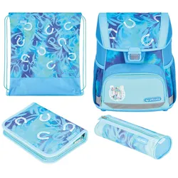 herlitz Schulranzen-Set Loop Plus Lucky Horse grün 17,0 l