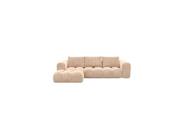 4-Sitzer Design Ecksofas „Velina“ mit Samtbezug Samtbezug Beige BLOOMINGLOFT Collection