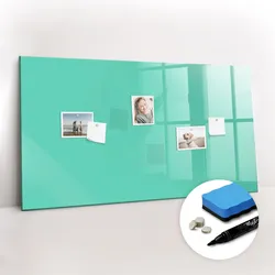 MAGNETTAFEL 120x60 Türkis schwarzer Marker