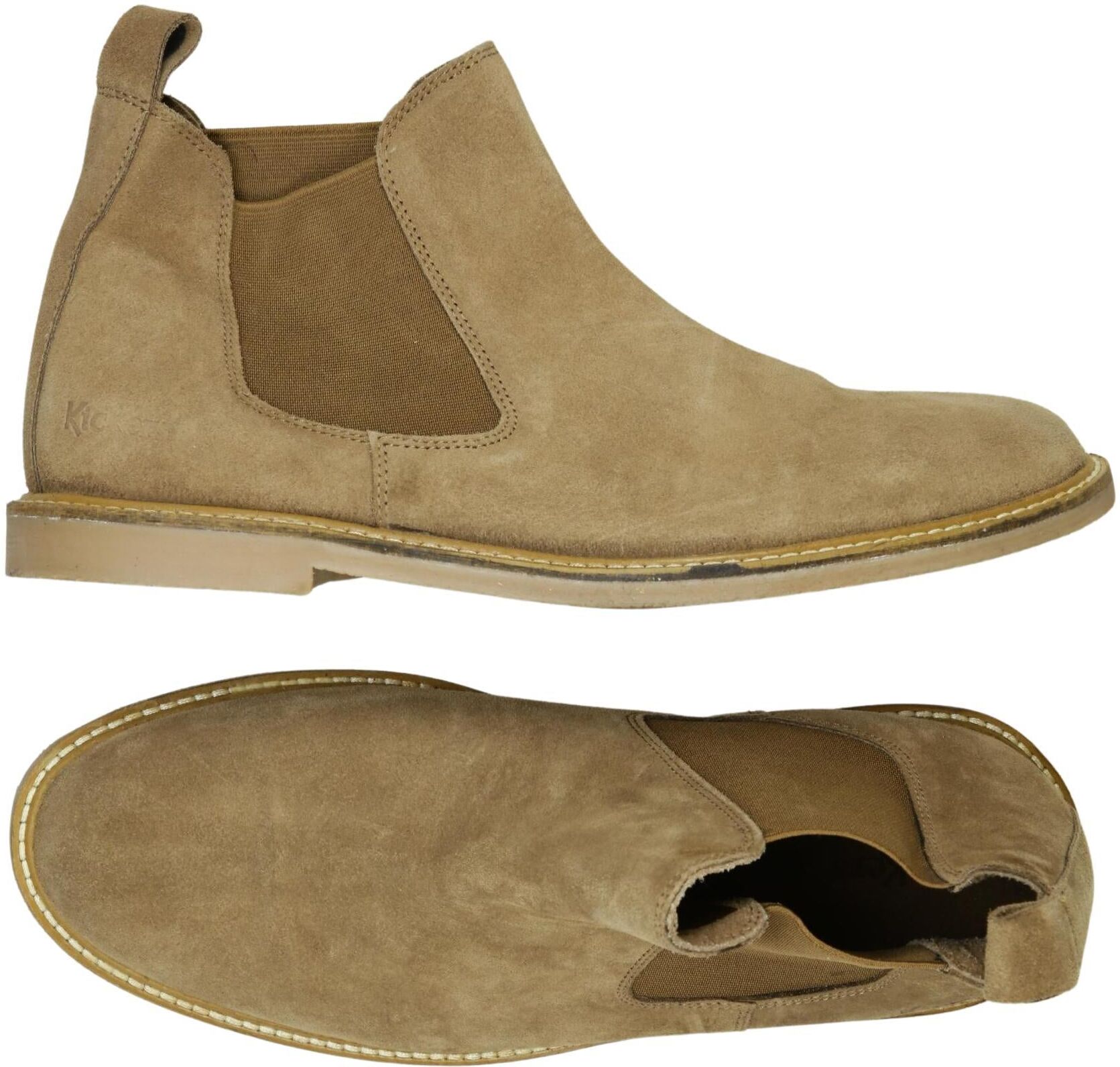 Kickers Herren Stiefel, Beige, Gr. EU 41, Leder - Second Hand