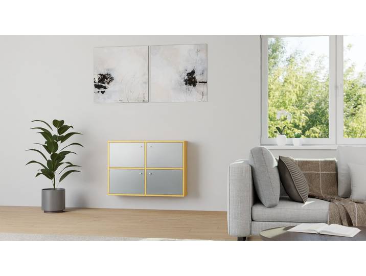 Hängevitrine aus Massivholz Erle Natur geölt
