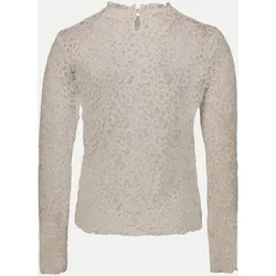 Langarmshirt aus Spitze Beige 38