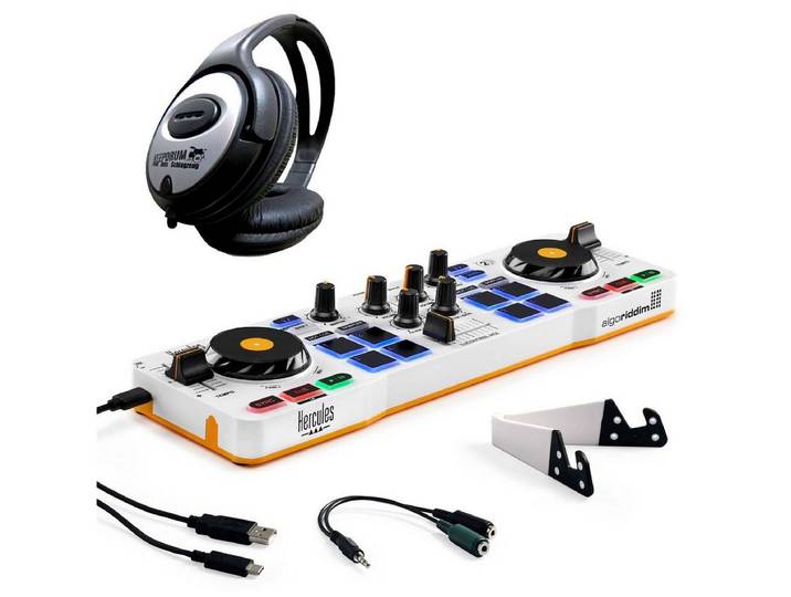 HERCULES DJ Controller Hercules DJ Control Mix Controller mit Kopfhörer