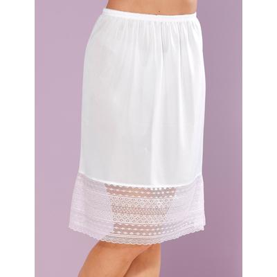 Unterrock WÄSCHEPUR, Damen, Gr. 42, weiß, 100% Polyester, unifarben, Röcke Unterrock