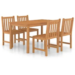 vidaXL 5-tlg. Garten-Essgruppe Massivholz Teak