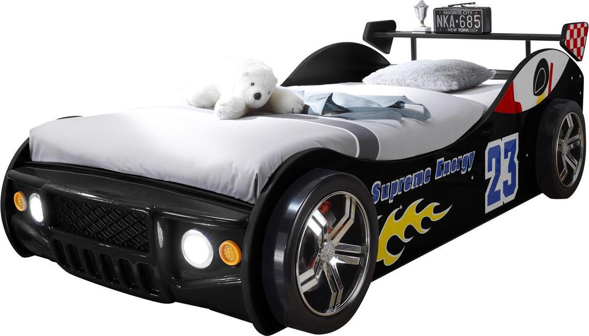 Bett Kinderbett Jugendbett Auto Kinder Jugend Autobett "Letta I" Schwarz