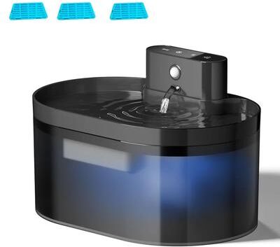 Inspire Essentials Smart Automatic Pet Water Fountain 2.2L Rechargeable Drinking Fountain pet Warter A 3chips