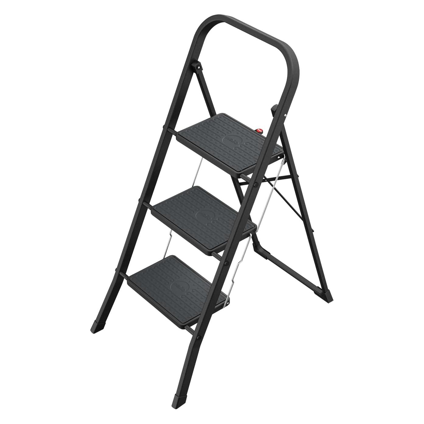 Hailo 3-stufige Trittleiter K44 mit Anti-Rutsch-Matten (Klapptritt) (4007126241733)